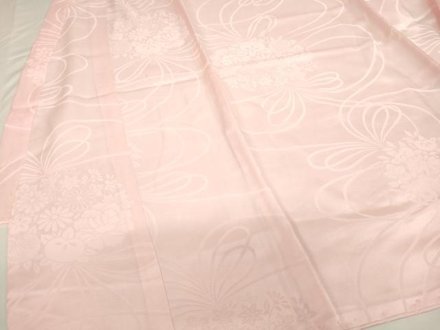 平和屋着物[]子供　女の子　一つ身　長襦袢　袷　薬玉地紋　薄桜色　正絹　逸品　AABF2322ja
