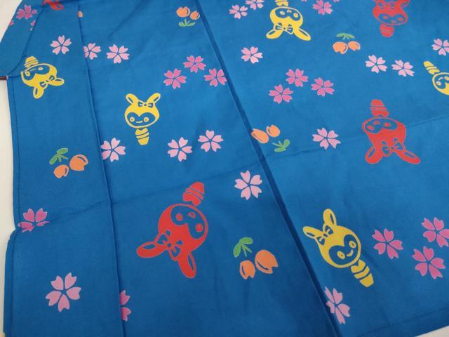 平和屋着物＊夏物 浴衣 子供 女の子 一つ身 花兎 綿 逸品 AABF2327ja