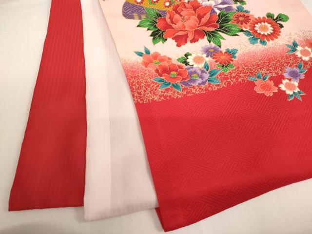 平和屋着物[]お宮参り　女の子　祝着　産着　初着　のしめ　花手毬文　暈し染め　金彩　逸品　AABF2334ja