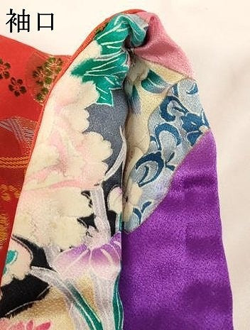 平和屋着物[]七五三　女の子　７歳　祝着　四つ身　寿光織　花手毬文　AABF2370ja