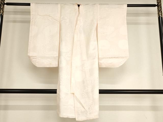 平和屋着物[]七五三　女の子　３歳　祝着　一つ身　長襦袢セット　駒刺繍　飛鶴文　金彩　逸品　AABF2375ja