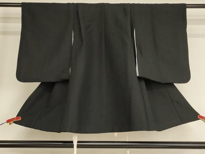 平和屋着物[]七五三　男の子　5歳　祝着・長襦袢(単衣)セット　黒地　洗える着物　AABF2379ja