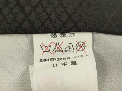 平和屋着物[]七五三　男の子　5歳　祝着・長襦袢(単衣)セット　花菱地紋　黒地　半衿刺繍　AABF2380ja