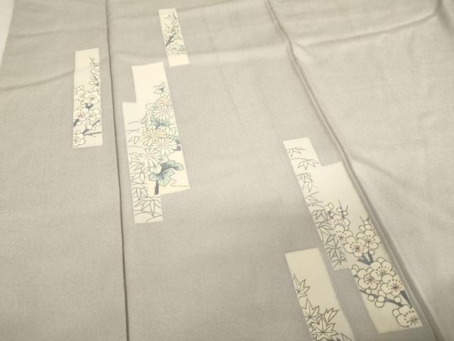 平和屋着物■訪問着 短冊花文 正絹 逸品 AABF2390ja