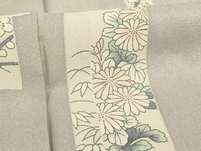 平和屋着物■訪問着 短冊花文 正絹 逸品 AABF2390ja