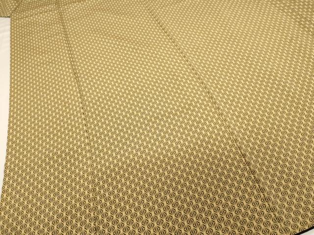 平和屋着物■上質な小紋 麻の葉文様 正絹 逸品 AABF2400ja