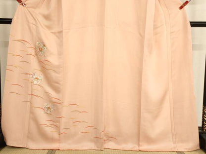 平和屋着物■訪問着 刺繍 花車文 正絹 逸品 AABF2401ja