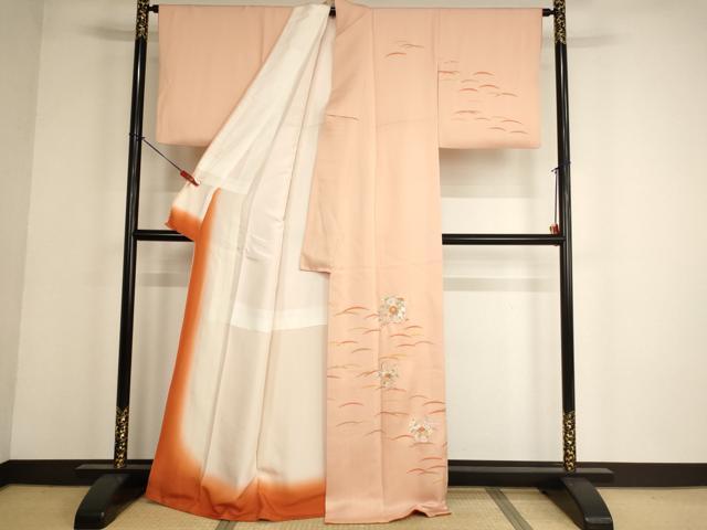 平和屋着物■訪問着 刺繍 花車文 正絹 逸品 AABF2401ja