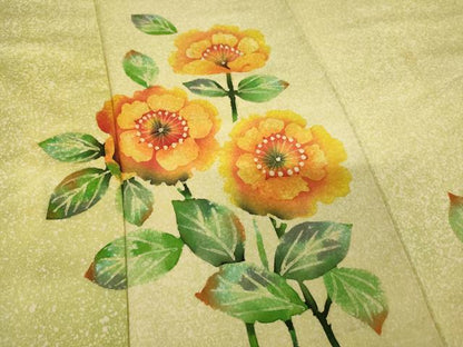 平和屋着物■訪問着 草花文 暈し染め 正絹 逸品 AABF2411ja