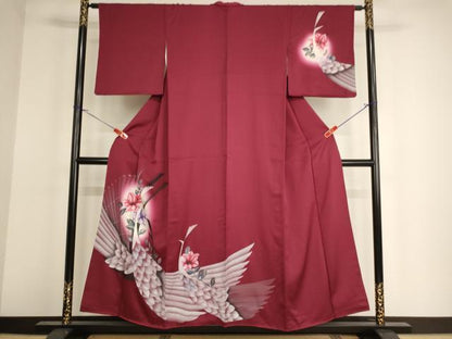 平和屋着物■訪問着　孔雀花文　暈し染め　金彩　正絹　逸品　AABF2425ja