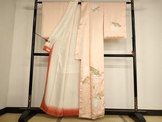 平和屋着物■訪問着 総刺繍 文箱文 蛍暈し 金銀糸 やまと誂製 正絹 逸品 AABF2429ja