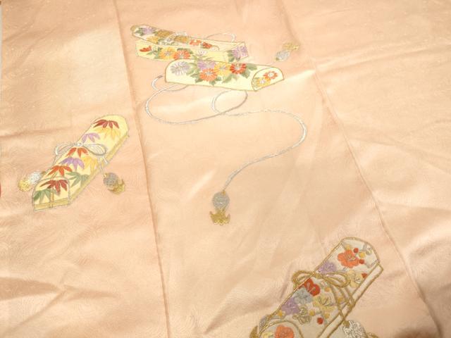 平和屋着物■訪問着 総刺繍 文箱文 蛍暈し 金銀糸 やまと誂製 正絹 逸品 AABF2429ja