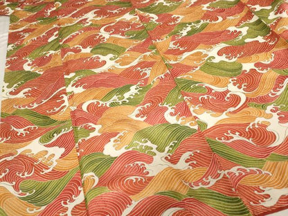 平和屋着物■上質な小紋 立波文 正絹 逸品 AABF2431ja