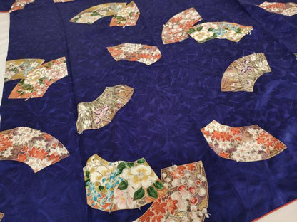 平和屋着物■上質な小紋 地紙花文 金彩 正絹 逸品 AABF2432ja