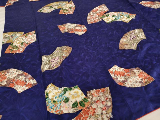 平和屋着物■上質な小紋 地紙花文 金彩 正絹 逸品 AABF2432ja