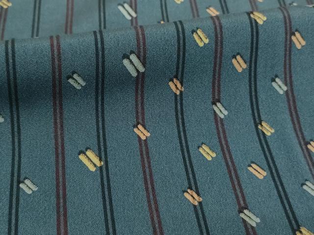 平和屋着物■上質な小紋 間道 抽象文様 正絹 逸品 AABF2439ja