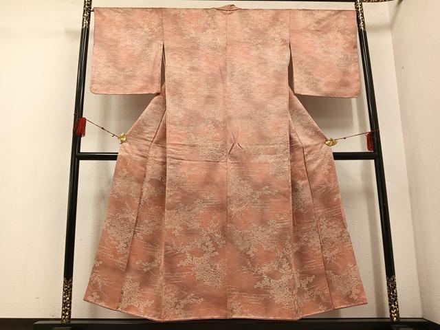 平和屋着物■上質な小紋 草花文 暈し染め 正絹 逸品 AABF2519ph