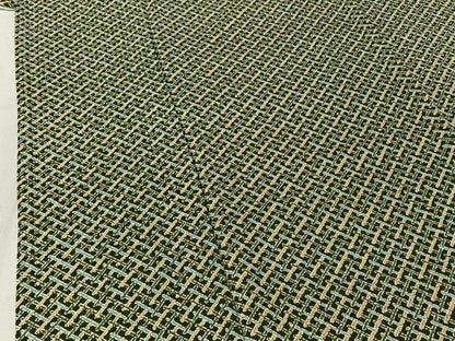 平和屋着物▽上質な小紋 単衣 幾何学文様 正絹 逸品 AABF2525jh