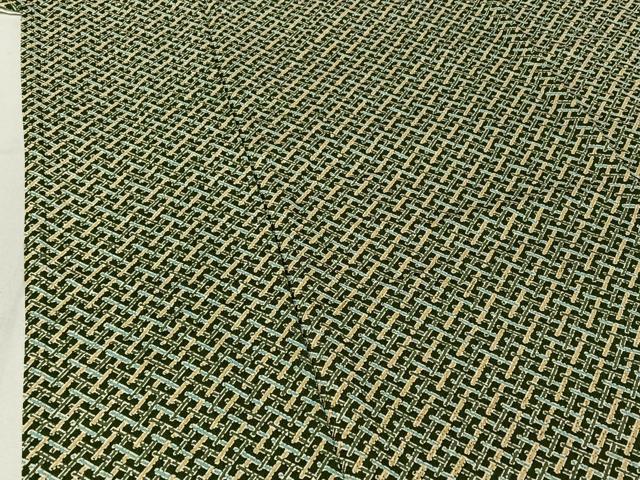平和屋着物▽上質な小紋 単衣 幾何学文様 正絹 逸品 AABF2525jh