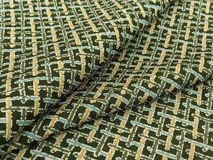 平和屋着物▽上質な小紋 単衣 幾何学文様 正絹 逸品 AABF2525jh