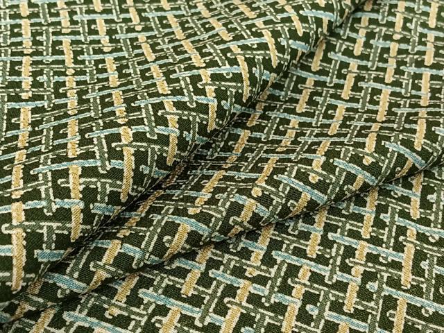 平和屋着物▽上質な小紋 単衣 幾何学文様 正絹 逸品 AABF2525jh