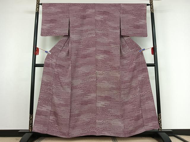 平和屋着物▽江戸小紋 単衣 寄せ小紋柄 正絹 逸品 AABF2527jh