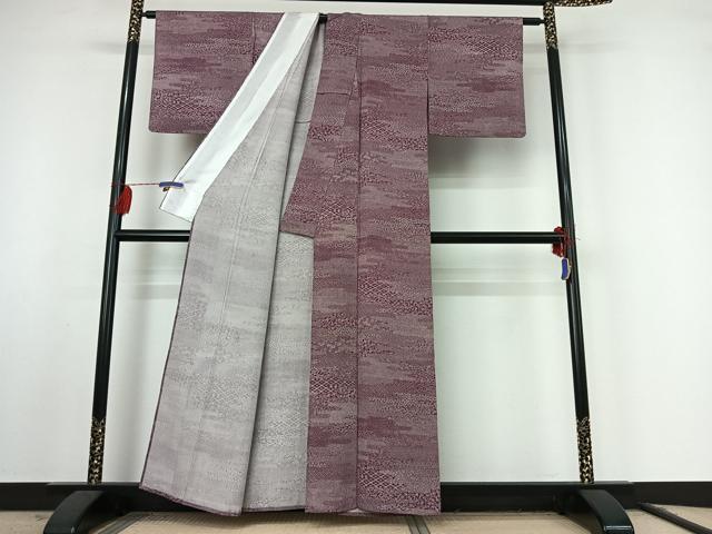 平和屋着物▽江戸小紋 単衣 寄せ小紋柄 正絹 逸品 AABF2527jh
