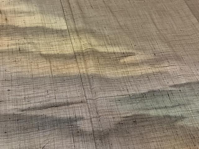 平和屋着物▽訪問着 単衣 紬地 霞文 暈し染め やまと誂製 正絹 逸品 AABF2534jh