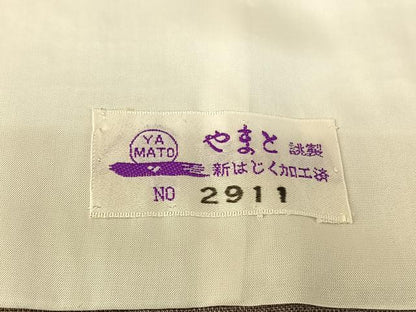 平和屋着物▽訪問着 単衣 紬地 霞文 暈し染め やまと誂製 正絹 逸品 AABF2534jh