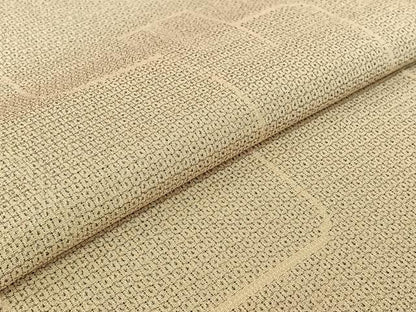 平和屋着物▽本塩沢 単衣 110亀甲 幾何学文様 正絹 逸品 AABF2536jh