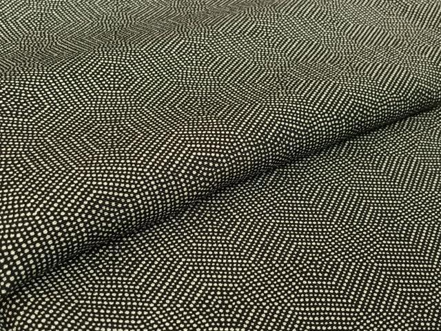 平和屋着物▽江戸小紋　単衣　亀甲文　黒地　正絹　逸品　AABF2540jh