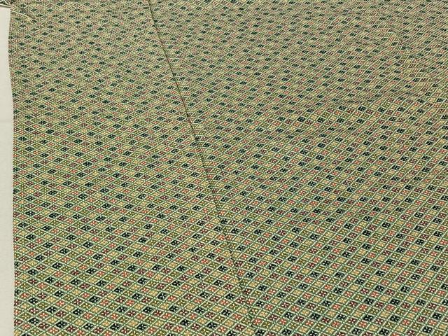 平和屋着物▽上質な小紋 単衣 花菱文 正絹 逸品 AABF2544jh