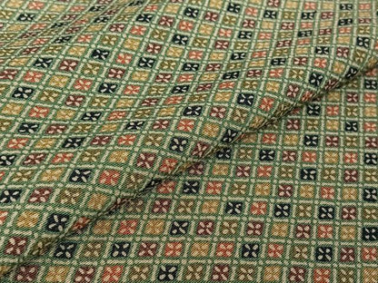 平和屋着物▽上質な小紋 単衣 花菱文 正絹 逸品 AABF2544jh