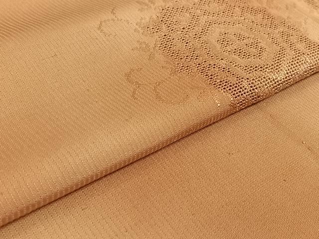 平和屋着物▽上質な紬 単衣 刺繍 蜀江花文 暈し染め 正絹 逸品 AABF2549jh