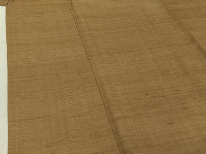 平和屋着物▽上質な紬 単衣 縞 正絹 逸品 AABF2550jh