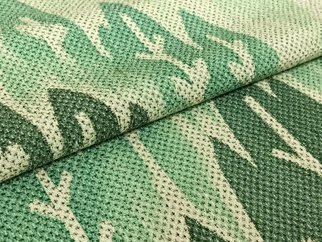 平和屋着物▽本塩沢 訪問着 単衣 樹林文 正絹 逸品 AABF2552jh