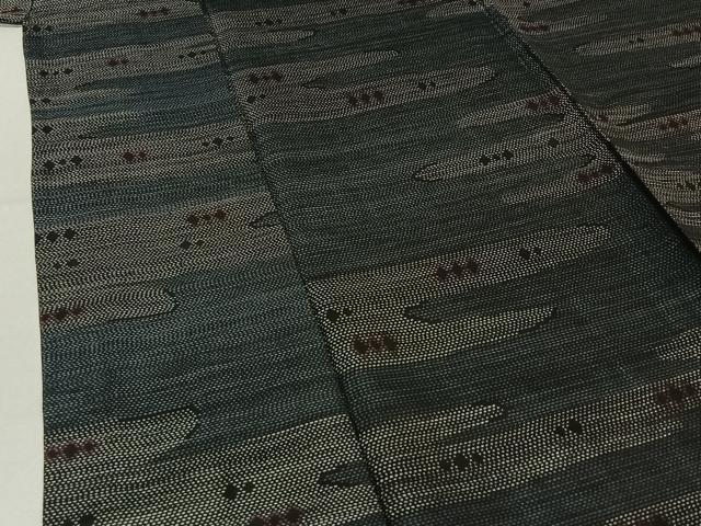 平和屋着物▽本場大島紬 単衣 エ霞文様 正絹 逸品 AABF2553jh