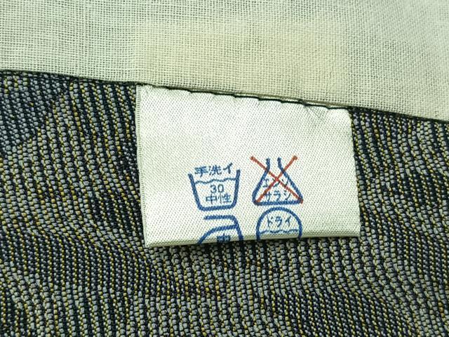 平和屋着物▽紬 単衣 草花文 AABF2554jh