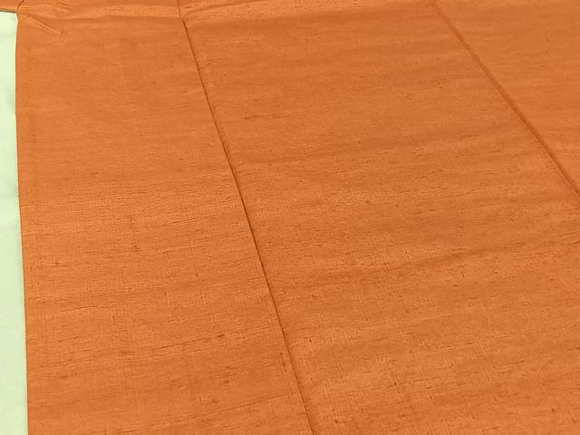 平和屋着物▽本加賀友禅作家　談義所栄二　紬　単衣　色無地　東雲色　正絹　逸品　AABF2556jh