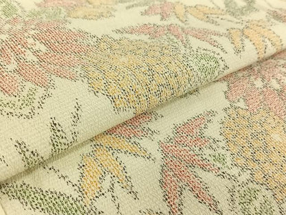 平和屋着物▽本塩沢 単衣 草花文 正絹 逸品 AABF2560jh
