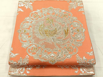 平和屋着物◎六通柄袋帯　鳳凰華文　金銀糸　正絹　逸品　AABF2597uk