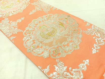 平和屋着物◎六通柄袋帯　鳳凰華文　金銀糸　正絹　逸品　AABF2597uk
