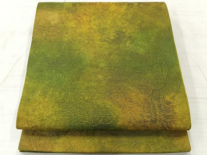 平和屋着物◎六通柄袋帯 舞花文 正絹 逸品 AABF2623uk