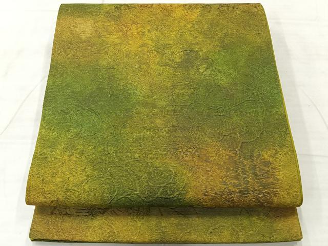 平和屋着物◎六通柄袋帯 舞花文 正絹 逸品 AABF2623uk