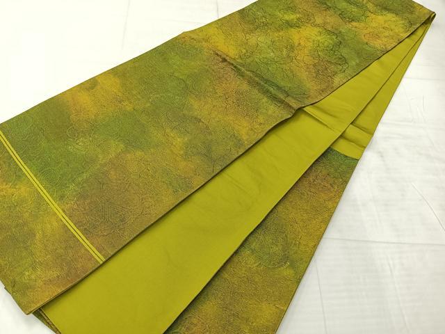 平和屋着物◎六通柄袋帯 舞花文 正絹 逸品 AABF2623uk