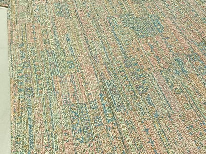 平和屋着物▽上質な小紋 単衣 草花文 正絹 逸品 AABF2722jh