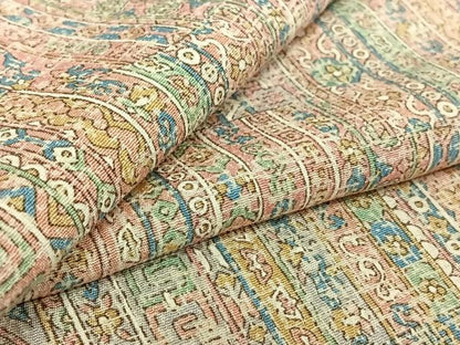平和屋着物▽上質な小紋 単衣 草花文 正絹 逸品 AABF2722jh