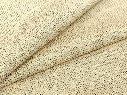 平和屋着物▽本塩沢 単衣 110亀甲 露芝文 正絹 逸品 AABF2724jh