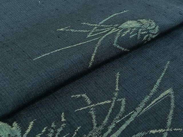 平和屋着物▽上質な紬 単衣 海老 正絹 逸品 AABF2726jh