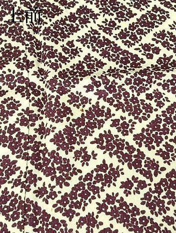 平和屋着物▽上質な小紋 単衣 草花文 正絹 逸品 AABF2729jh